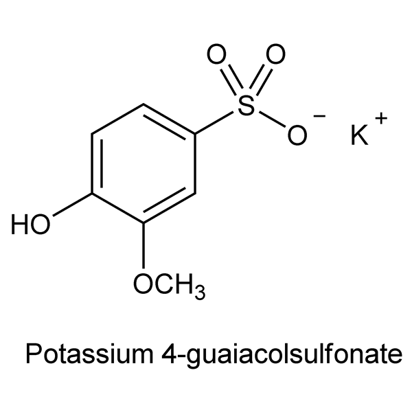 Graphical representation of Potassium Guaiacolsulfonate