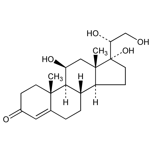 Graphical representation of 4-Pregnene-11β,17α,20β,21-tetrol-3-one