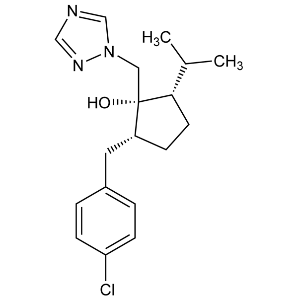 (−)-(1s,2r,5s)-2-(4-chlorobenzyl)-5-isopropyl-1-(1h-1,2,4-triazol-1-ylmethyl)cyclopentanol-monograph-image