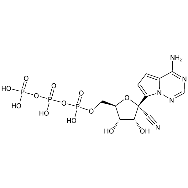 ((2r,3s,4r,5r)-5-(4-aminopyrrolo[2,1-f][1,2,4]triazin-7-yl)-5-cyano-3,4-dihydroxytetrahydrofuran-2-yl)methyltetrahydrogentriphosphate-monograph-image