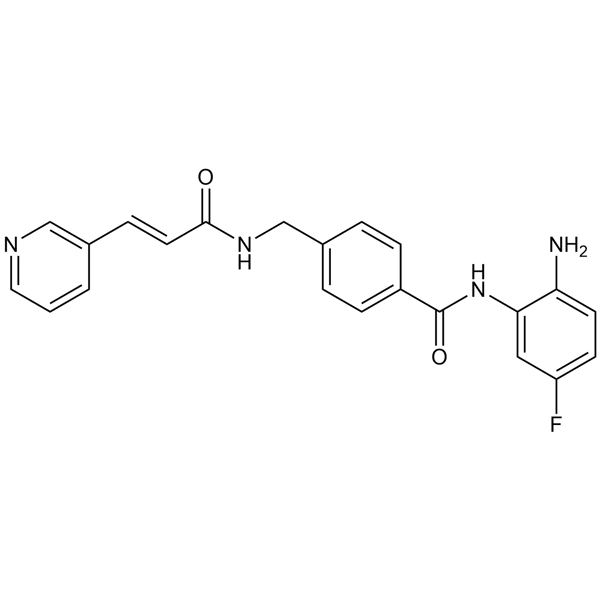 n-(2-amino-5-fluorophenyl)-4-({[(2e)-3-(3-pyridinyl)-2-propenoyl]amino}methyl)benzamide-monograph-image