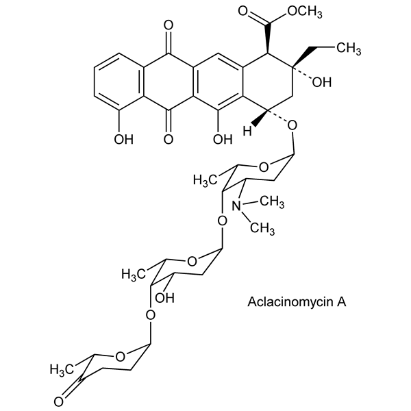 Graphical representation of Aclacinomycins