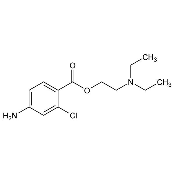 Graphical representation of Chloroprocaine