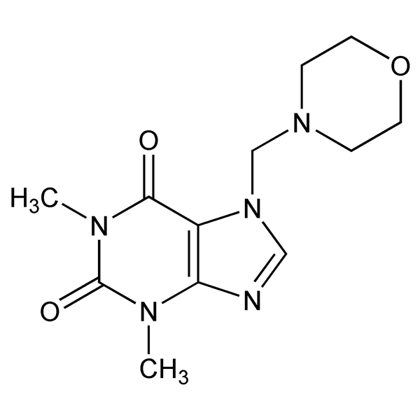 Graphical representation of 7-Morpholinomethyltheophylline