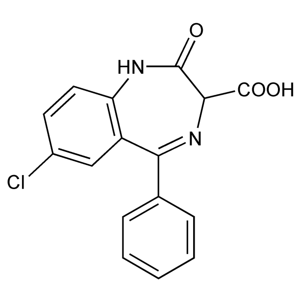 Graphical representation of Clorazepic Acid