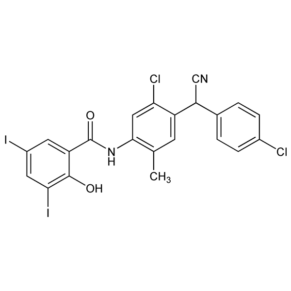 Graphical representation of Closantel