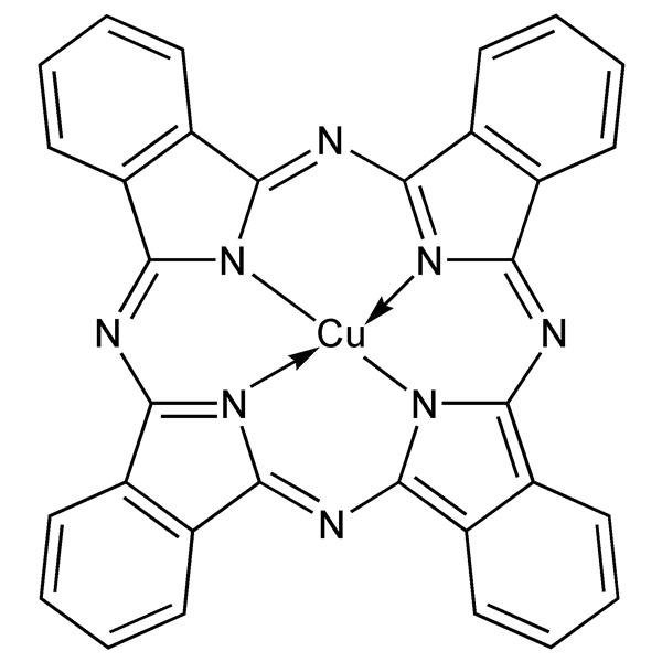 Graphical representation of Copper Phthalocyanine