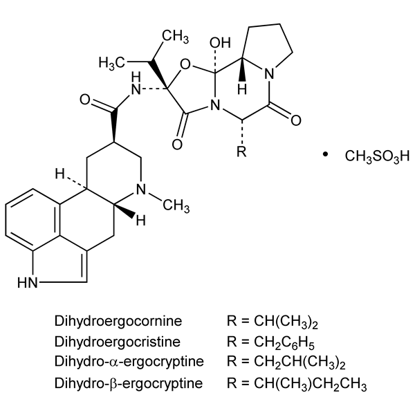 Graphical representation of Ergoloid Mesylates